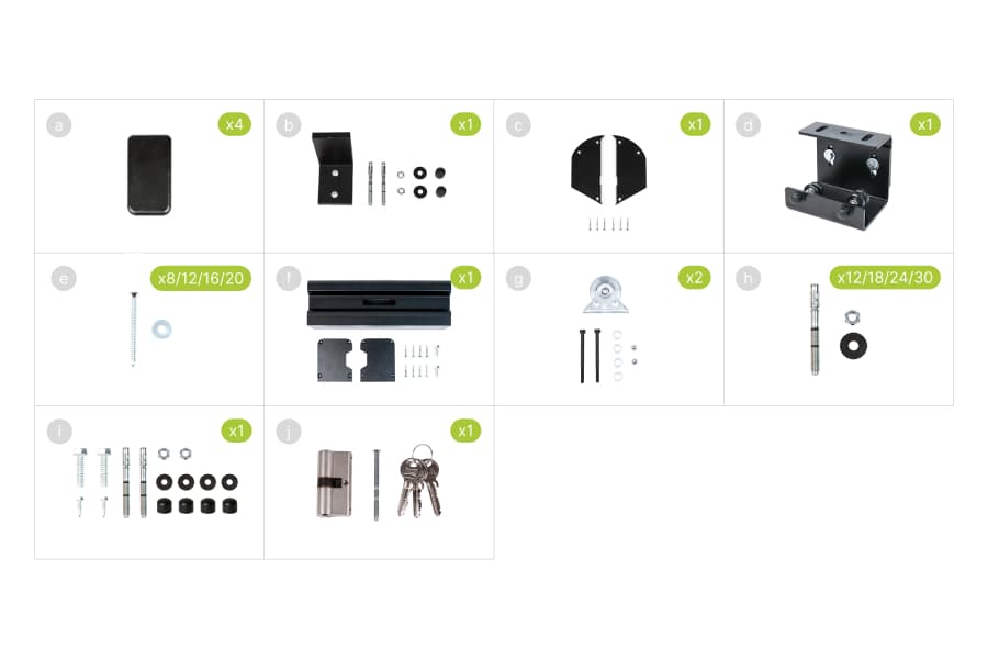 Set klizne kapije sa bravom